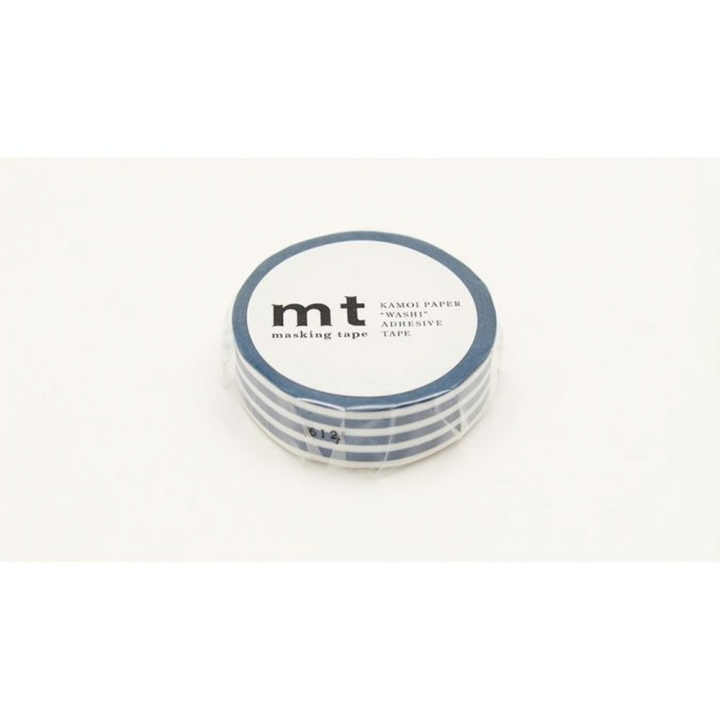 Masking Tape 7 m x 15 mm Lignes Indigo - Masking Tape mt - Rougier et Plé