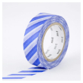 Masking Tape 7 m x 15 mm Rayures Bleu Gris Bleu - Masking Tape mt - Rougier et Plé