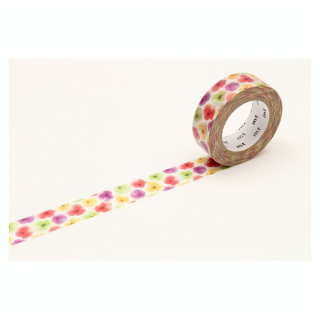 Masking Tape 7 m x 15 mm Fleurs Pensées Aquarelle - Masking Tape mt - Rougier et Plé
