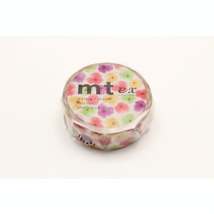 Masking Tape 7 m x 15 mm Fleurs Pensées Aquarelle - Masking Tape mt - Rougier et Plé