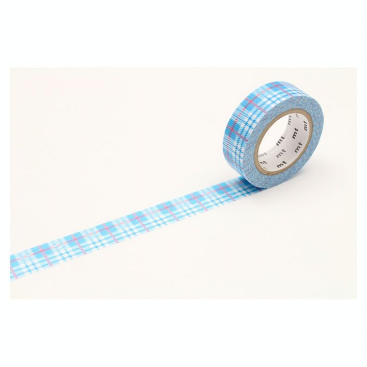 Masking Tape 7 m x 15 mm Tartan Bleu - Masking Tape mt - Rougier et Plé