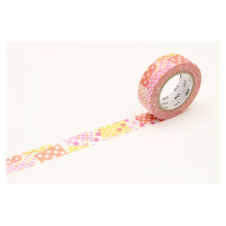 Masking Tape 7 m x 15 mm Collage Pois Rose - Masking Tape mt - Rougier et Plé