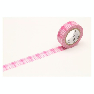 Masking Tape 7 m x 15 mm Tartan Rose - Masking Tape mt - Rougier et Plé