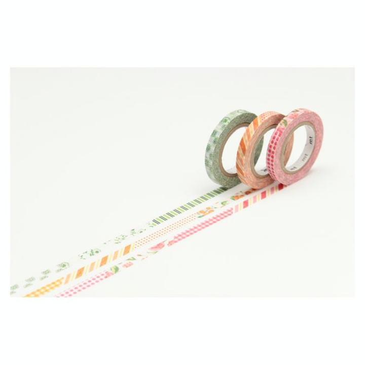 Masking Tape Slim 7 m x 6 mm Déco D 3 pcs - Masking Tape mt - Rougier et Plé