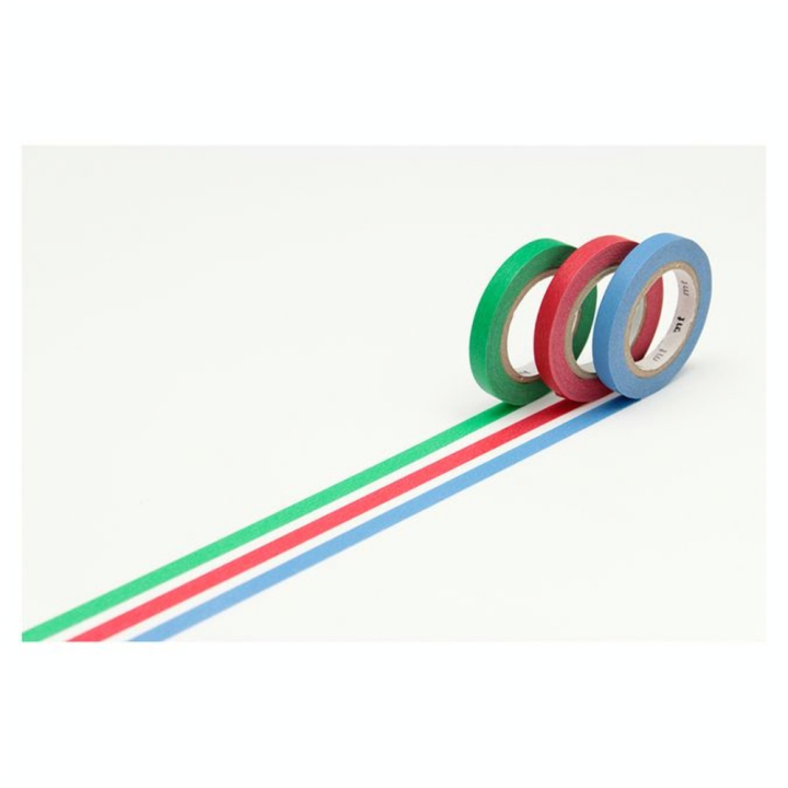 Masking Tape Slim 7 m x 6 mm Set H 3 pcs Uni - Masking Tape mt - Rougier et Plé