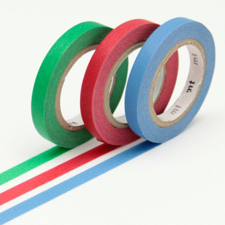 Masking Tape Slim 7 m x 6 mm Set H 3 pcs Uni - Masking Tape mt - Rougier et Plé