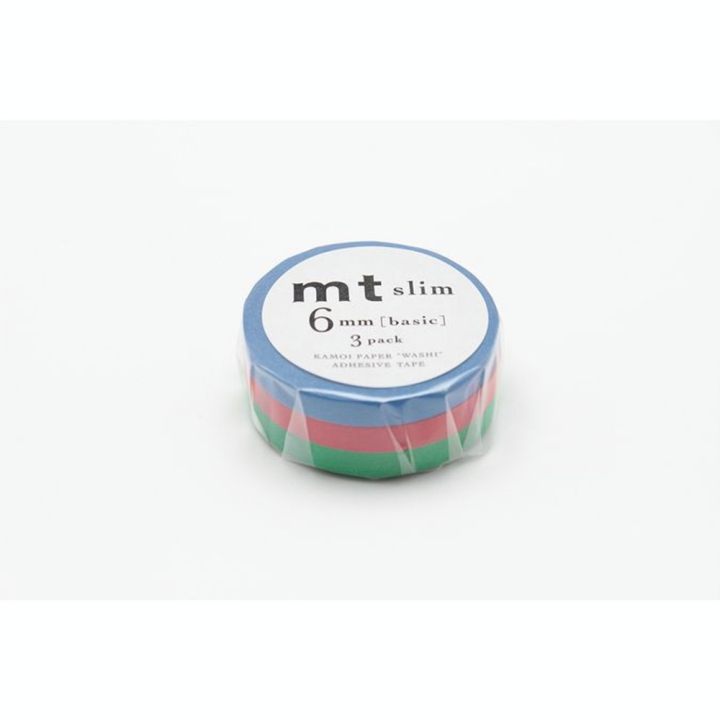 Masking Tape Slim 7 m x 6 mm Set H 3 pcs Uni - Masking Tape mt - Rougier et Plé