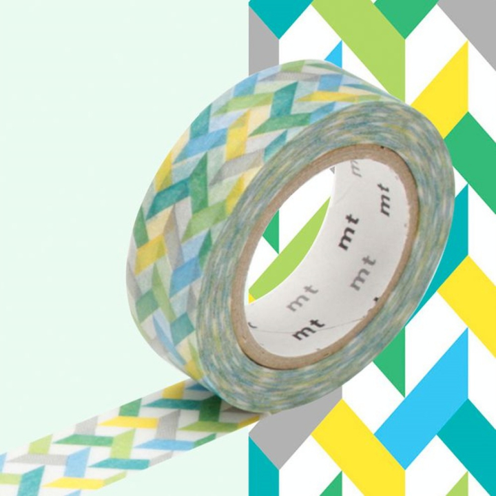 Masking Tape 7 m x 15 mm Entrelacs Green - Masking Tape mt - Rougier et Plé