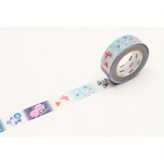 Masking Tape 7 m x 15 mm Kimono Papillons & Fleurs Yukuta - Masking Tape mt - Rougier et Plé