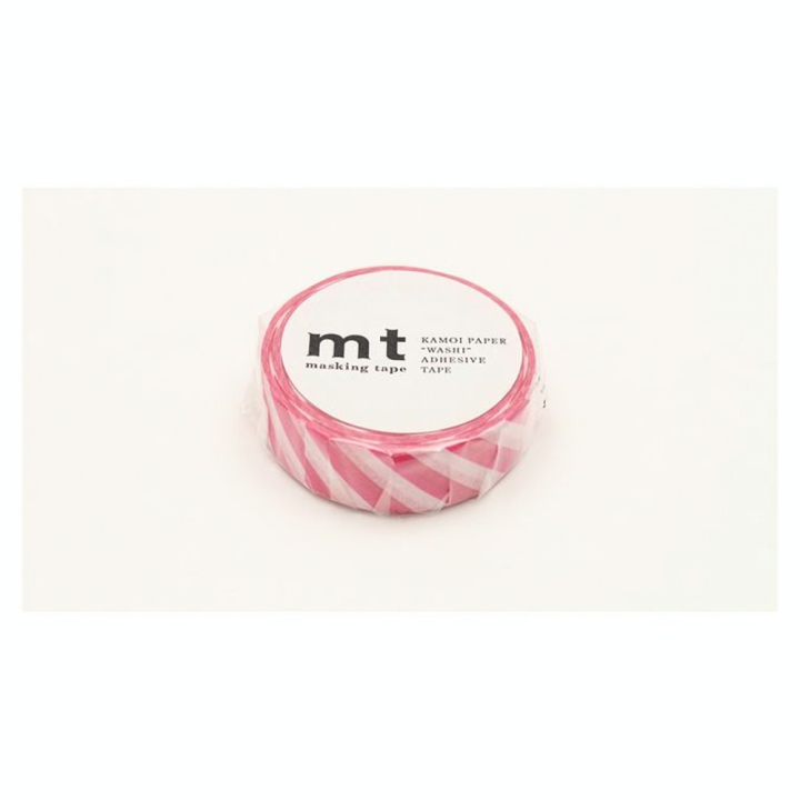 Masking Tape 7 m x 15 mm Rayures Fuchsia - Masking Tape mt - Rougier et Plé