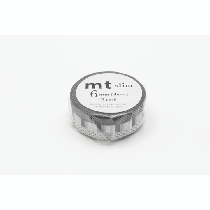Masking Tape Slim 7 m x 6 mm Déco F 3 pcs - Masking Tape mt - Rougier et Plé