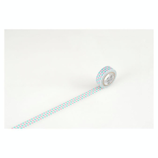 Masking Tape 7 m x 15 mm Petits Carrés Rose & Vert - Masking Tape mt - Rougier et Plé