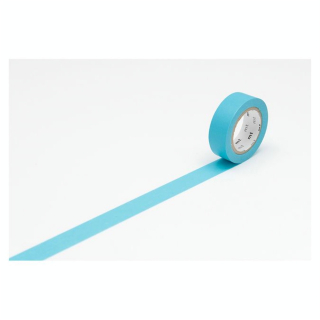 Masking Tape 7 m x 15 mm Uni Bleu Mizu - Masking Tape mt - Rougier et Plé