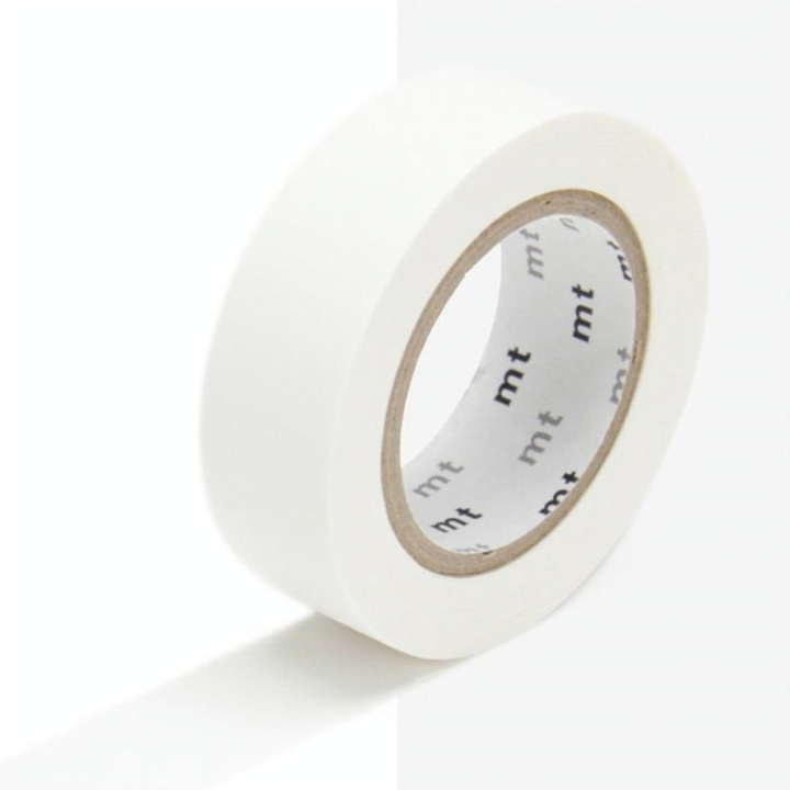 Masking Tape 7 m x 15 mm Uni Blanc Mat - Masking Tape mt - Rougier et Plé