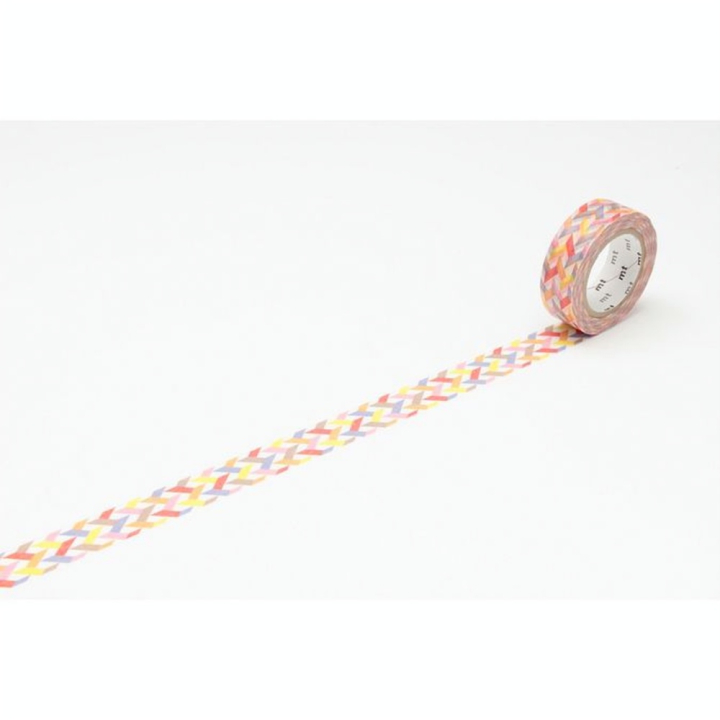 Masking Tape 7 m x 15 mm Entrelacs Rouge - Masking Tape mt - Rougier et Plé