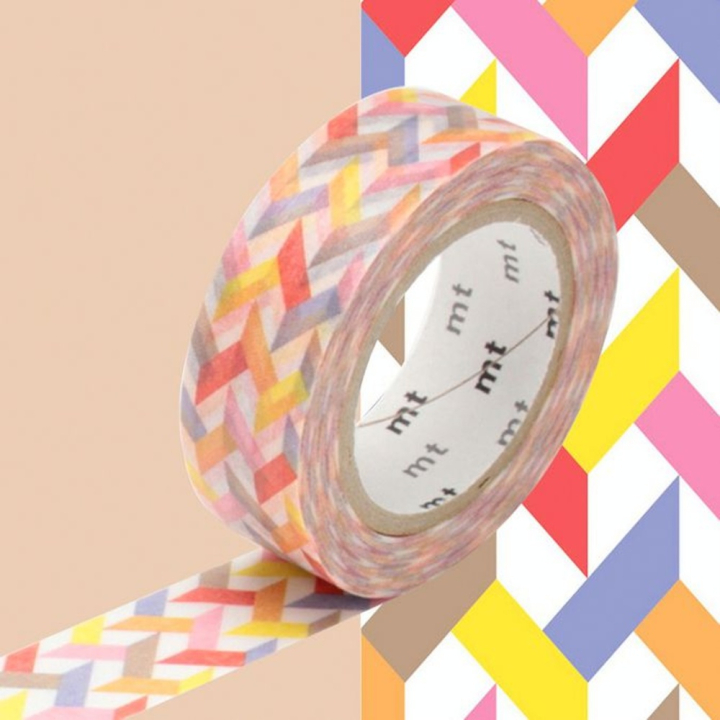 Masking Tape 7 m x 15 mm Entrelacs Rouge - Masking Tape mt - Rougier et Plé