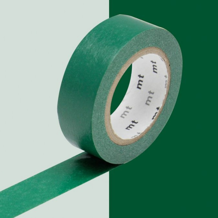 Masking Tape 7 m x 15 mm Uni Vert Paon - Masking Tape mt - Rougier et Plé