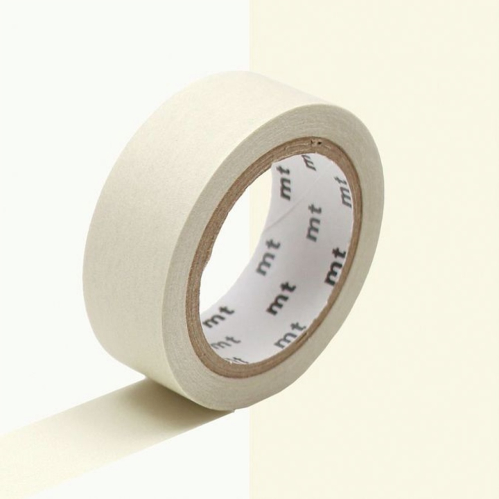 Masking Tape 7 m x 15 mm Uni Pastel Écru - Masking Tape mt - Rougier et Plé