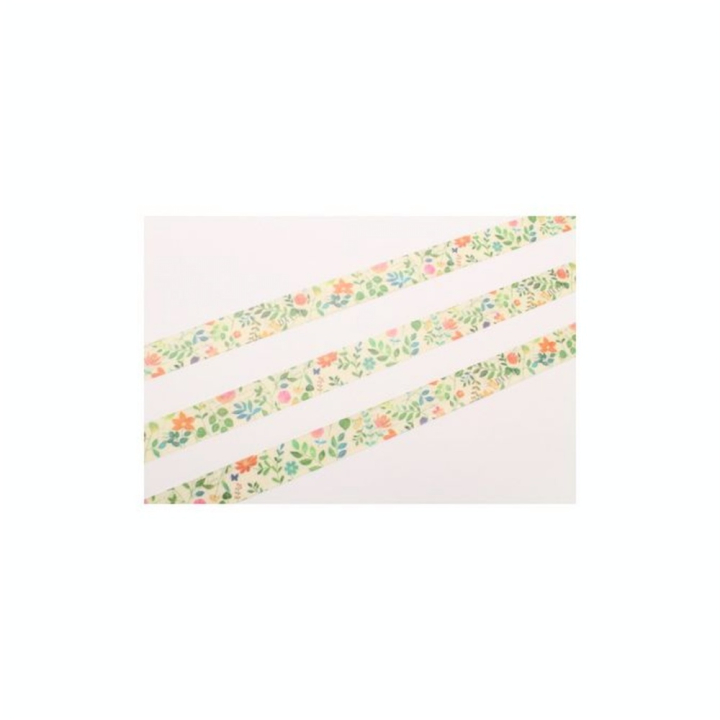 Masking Tape 7 m x 15 mm Fleurs sur papier - Masking Tape mt - Rougier et Plé