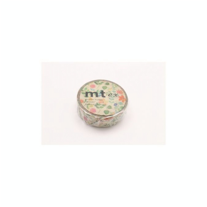 Masking Tape 7 m x 15 mm Fleurs sur papier - Masking Tape mt - Rougier et Plé