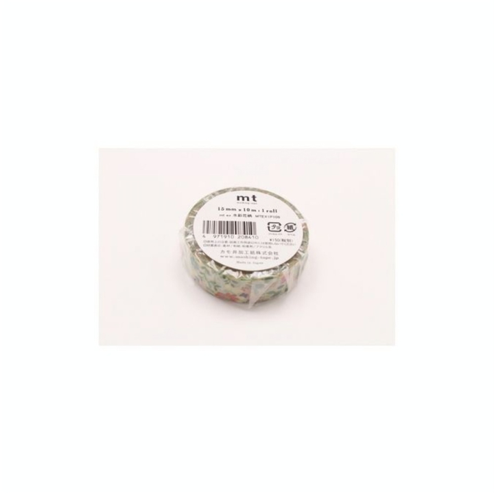 Masking Tape 7 m x 15 mm Fleurs sur papier - Masking Tape mt - Rougier et Plé