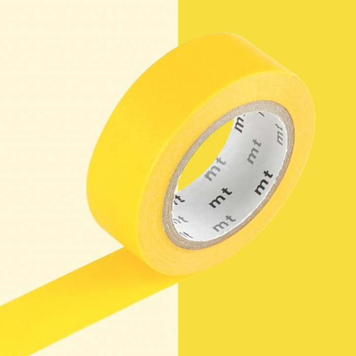 Masking Tape 7 m x 15 mm Uni Jaune - Masking Tape mt - Rougier et Plé