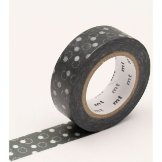 Masking Tape 7 m x 15 mm Fleur de Coton Taupe - Masking Tape mt - Rougier et Plé