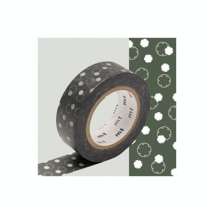 Masking Tape 7 m x 15 mm Fleur de Coton Taupe - Masking Tape mt - Rougier et Plé