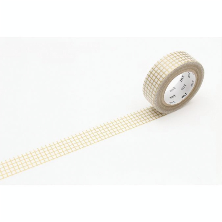 Masking Tape 7 m x 15 mm Quadrillé Or - Masking Tape mt - Rougier et Plé