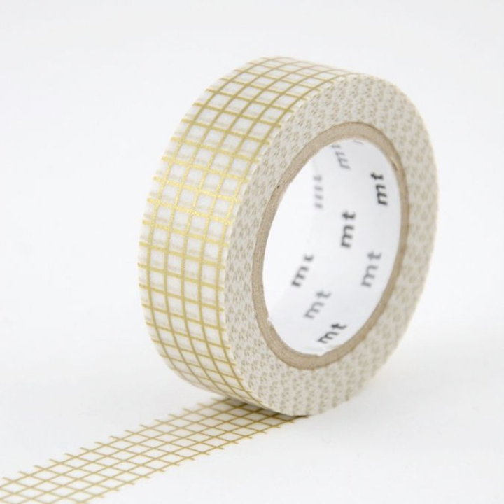 Masking Tape 7 m x 15 mm Quadrillé Or - Masking Tape mt - Rougier et Plé