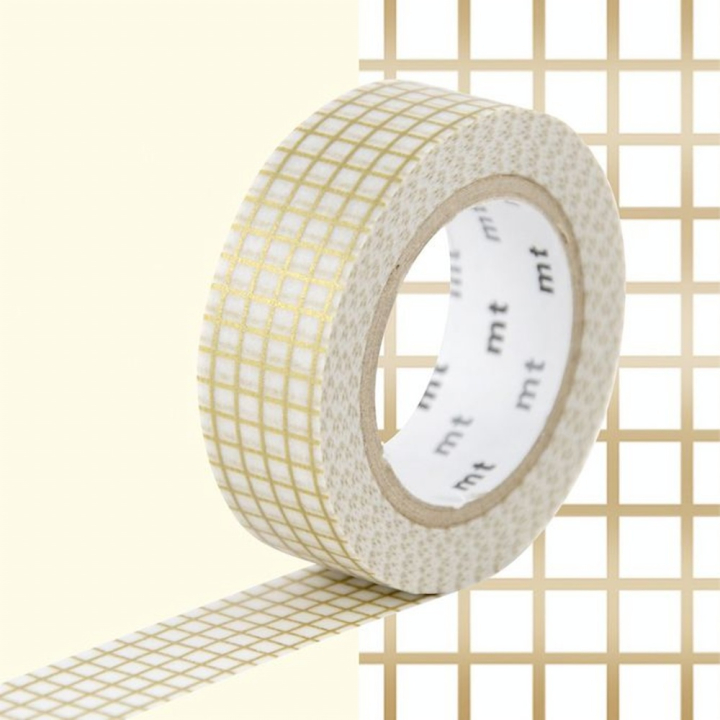 Masking Tape 7 m x 15 mm Quadrillé Or - Masking Tape mt - Rougier et Plé