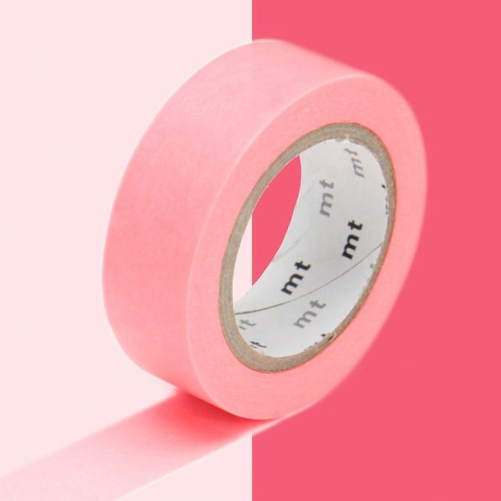 Masking Tape 7 m x 15 mm Uni Rouge Fluo - Masking Tape mt - Rougier et Plé