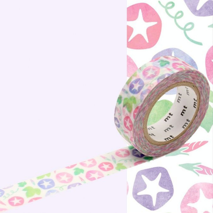 Masking Tape 7 m x 15 mm Fleur Belle de jour - Masking Tape mt - Rougier et Plé