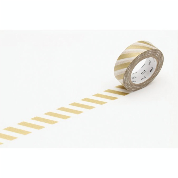 Masking Tape 7 m x 15 mm Rayures Or - Masking Tape mt - Rougier et Plé