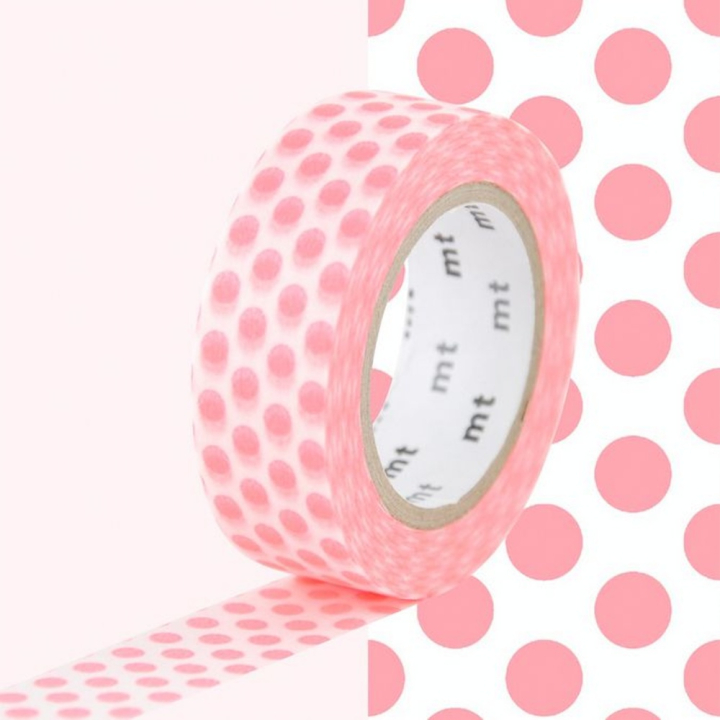 Masking Tape 7 m x 15 mm Pois Rouge Fluo - Masking Tape mt - Rougier et Plé