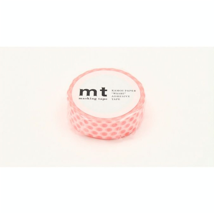 Masking Tape 7 m x 15 mm Pois Rouge Fluo - Masking Tape mt - Rougier et Plé