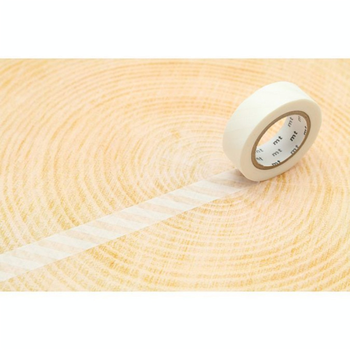 Masking Tape 7 m x 15 mm Rayures Blanc - Masking Tape mt - Rougier et Plé