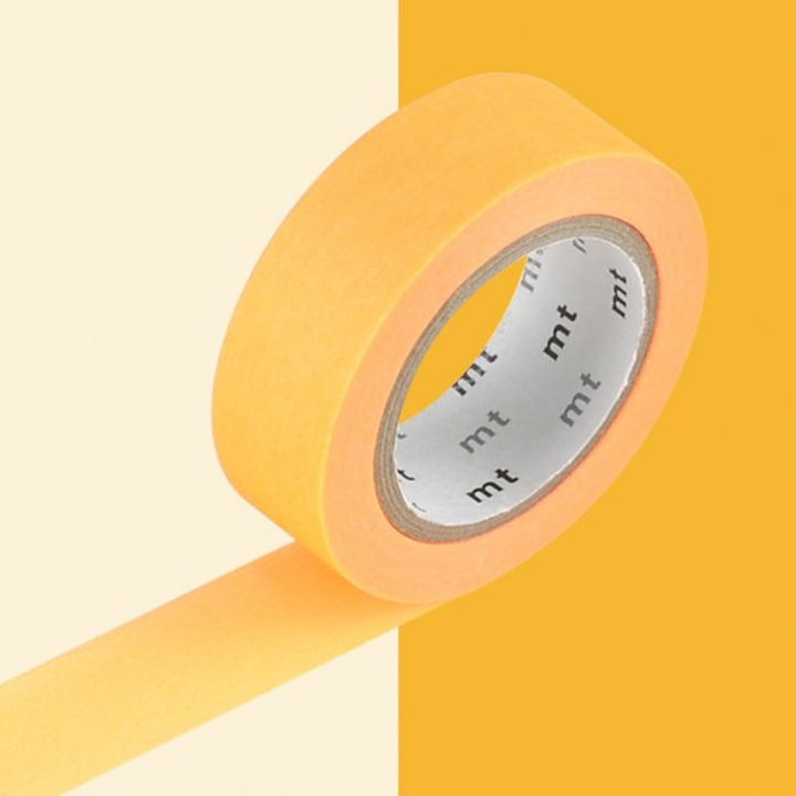 Masking Tape 7 m x 15 mm Uni Orange Fluo - Masking Tape mt - Rougier et Plé