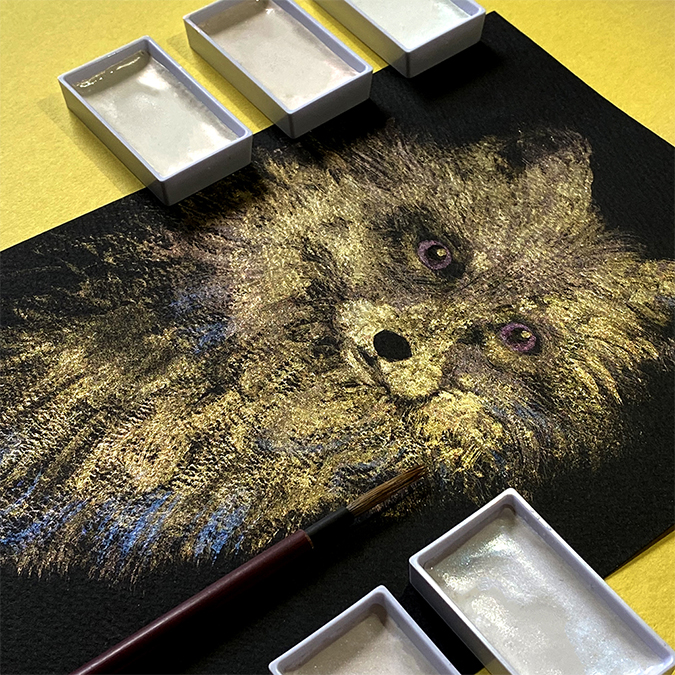 Aquarelle japonaise Gansai Tambi Set 6 godets Opale - Kuretake - Rougier et Plé
