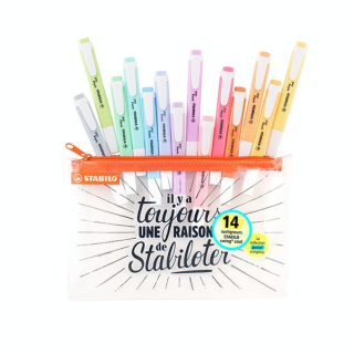 Surligneur swing cool Pastel Set 14 couleurs - STABILO - Rougier et Plé