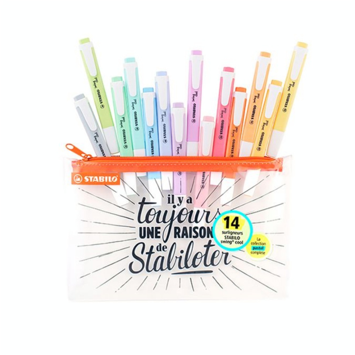 Surligneur swing cool Pastel Set 14 couleurs - STABILO - Rougier et Plé