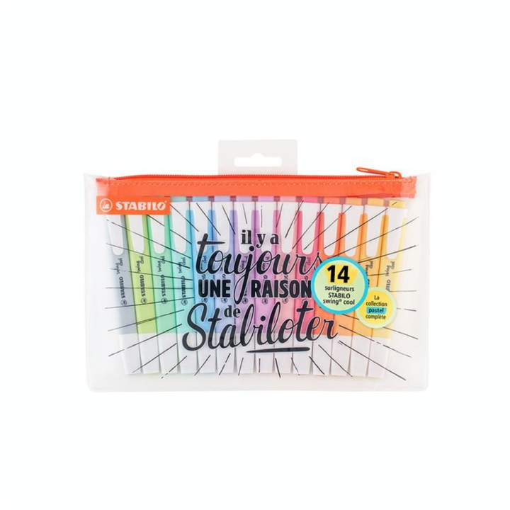 Surligneur swing cool Pastel Set 14 couleurs - STABILO - Rougier et Plé