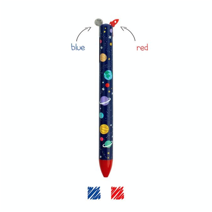 Stylo bille Click & Clack 2 couleurs Espace - Legami - Rougier et Plé
