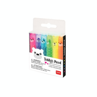 Mini Surligneurs 6 pcs Teddy's Mood - Legami - Rougier et Plé