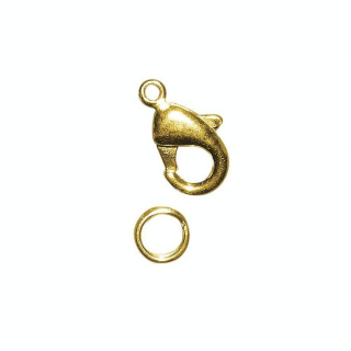 Fermoir Carabinier + Anneau Couleur or 9.5 mm - Rayher - Rougier et Plé