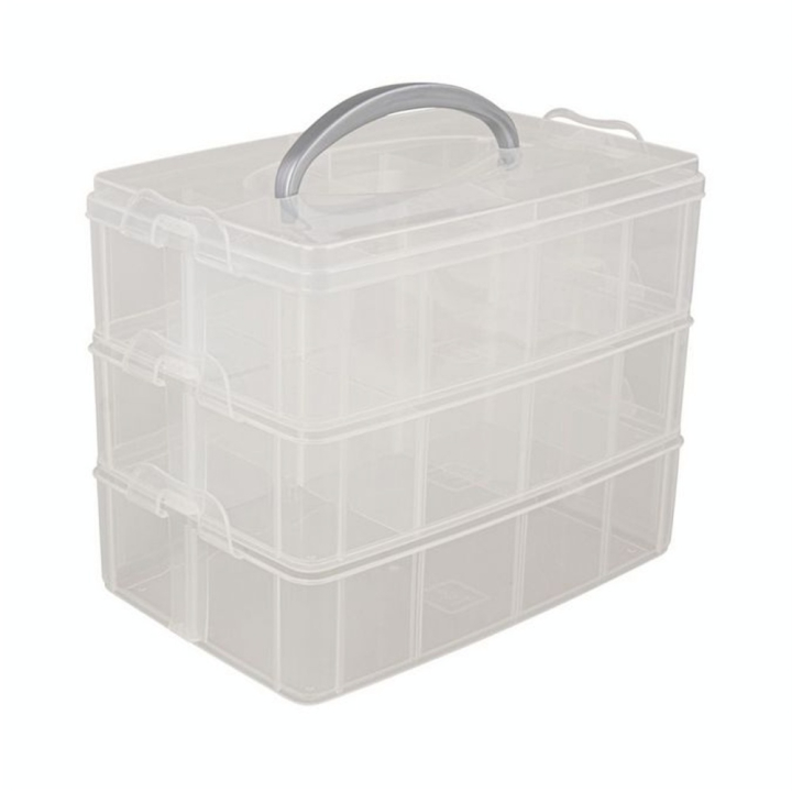 Boîte de Rangement 3 niveaux 23 x 15 x 18.5 cm - Rayher - Rougier et Plé