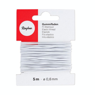 Fil Élastique ø 0.6 mm x 5 m Blanc - Rayher - Rougier et Plé