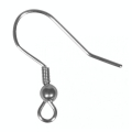 Crochet d'oreille 20 mm Couleur platine 4 pcs - Rayher - Rougier et Plé