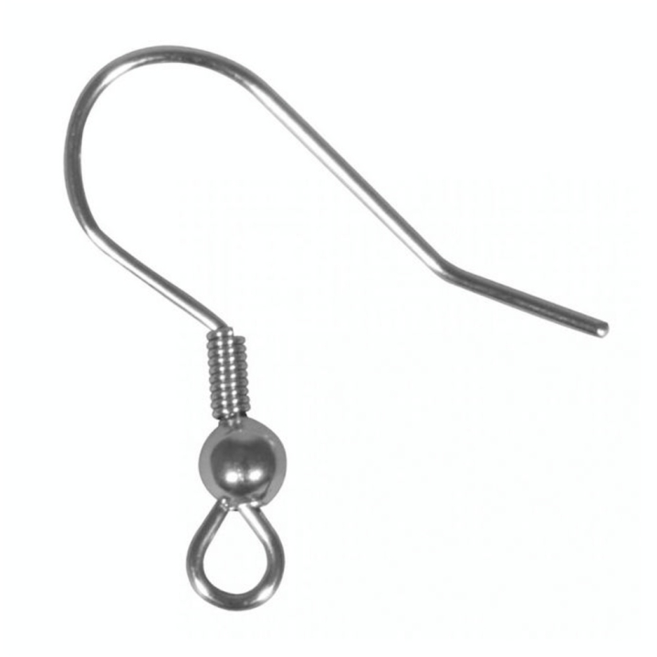 Crochet d'oreille 20 mm Couleur platine 4 pcs - Rayher - Rougier et Plé