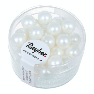 Perle en verre dépoli Renaissance 8 mm Blanc neige 25 pcs - Rayher - Rougier et Plé